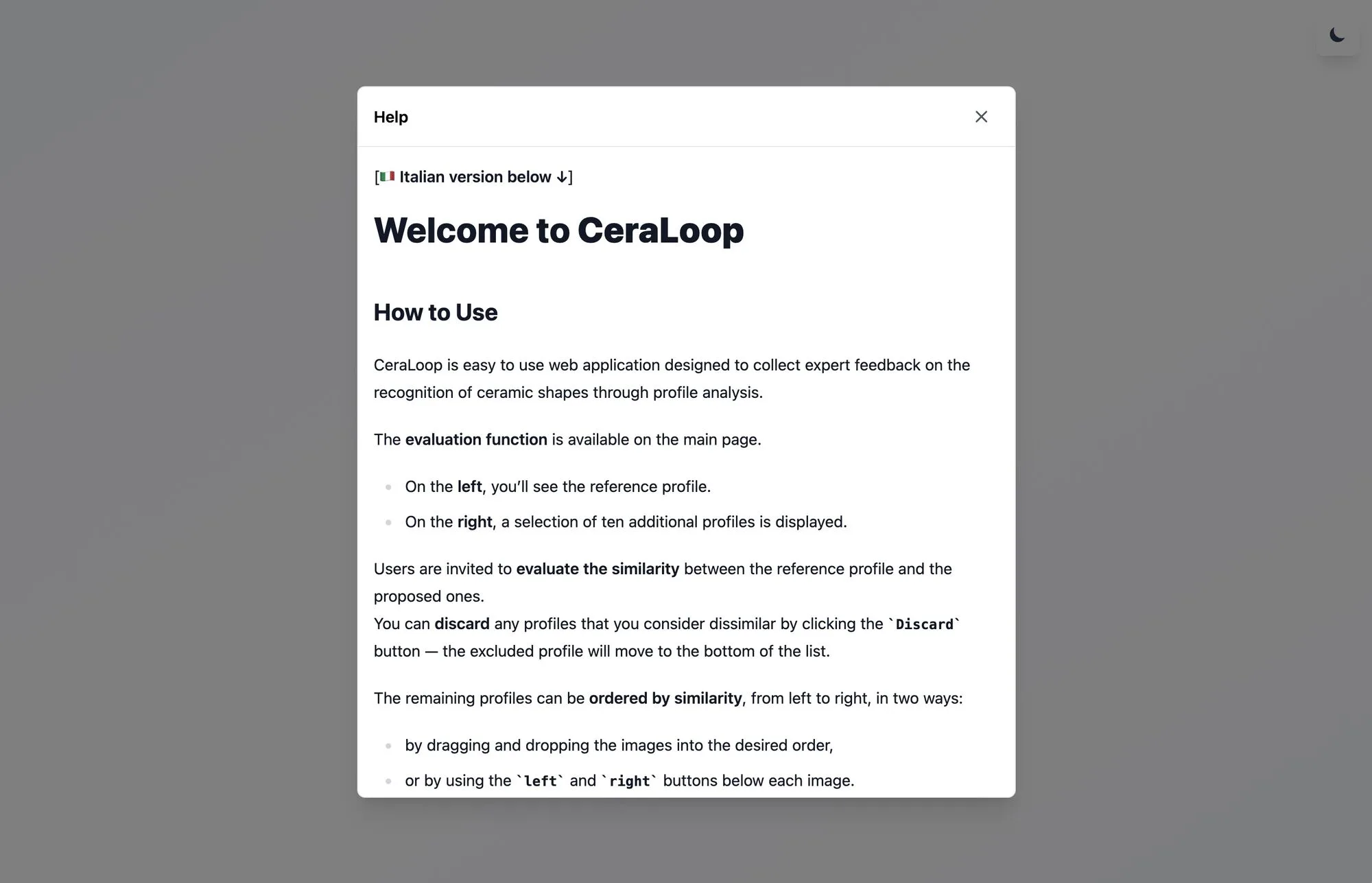 10 CeraLoop: Informazioni generali